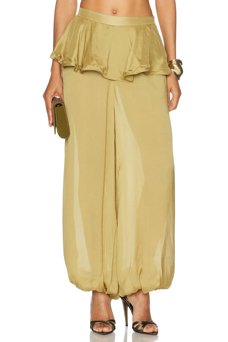 ADRIANA DEGREAS Peplum Pant | Image 1 ADRIANA DEGREAS Peplum Pant | Image 1