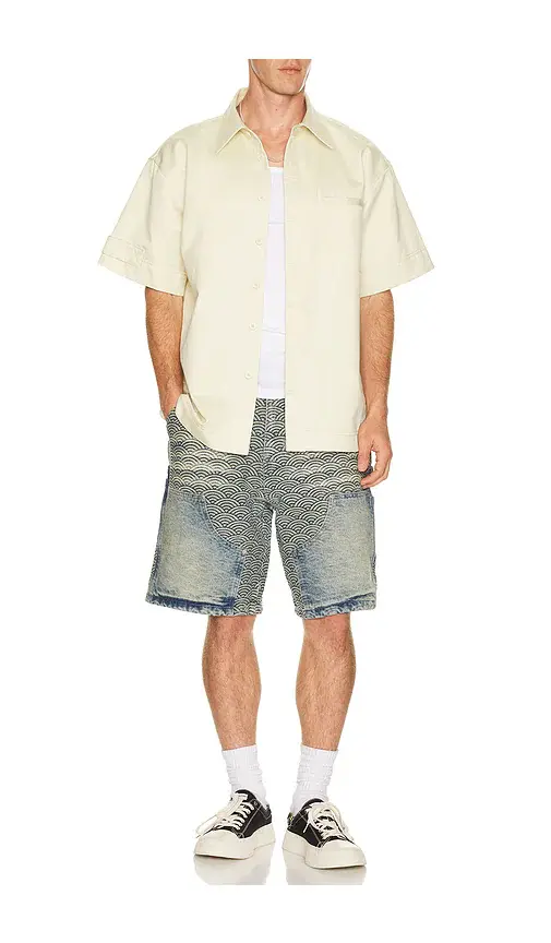 Ryoko Rain Seigaiha Denim Shorts | Thumbnail 5 Ryoko Rain Seigaiha Denim Shorts | Thumbnail 5
