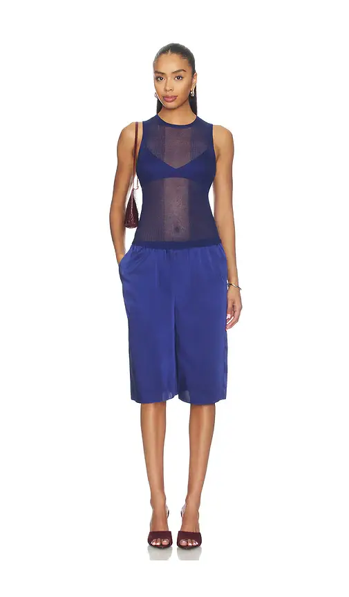 SEROYA Brice Satin Bermuda Short | Thumbnail 6 SEROYA Brice Satin Bermuda Short | Thumbnail 6