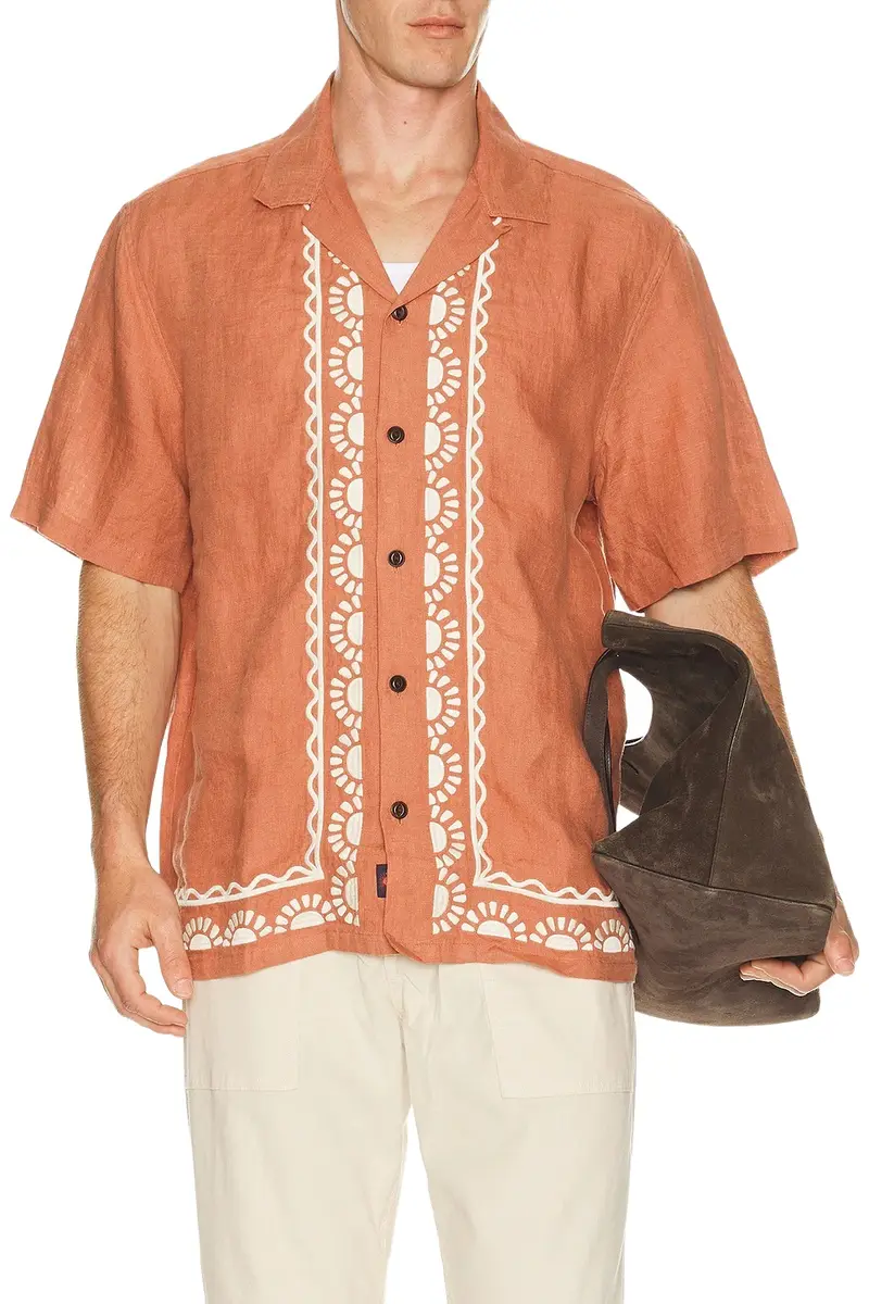 Short Sleeve Embroidered Shirt Short Sleeve Embroidered Shirt