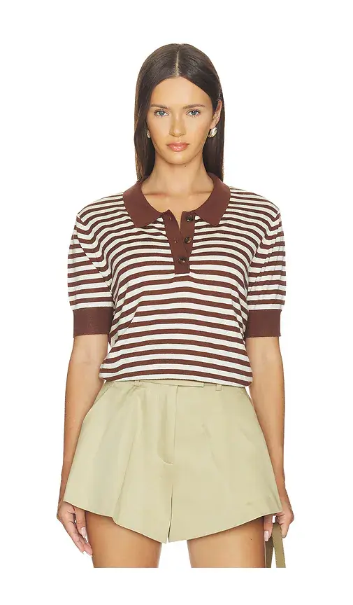 RENGGLI Stripe Knit Polo | Image 1 RENGGLI Stripe Knit Polo | Image 1