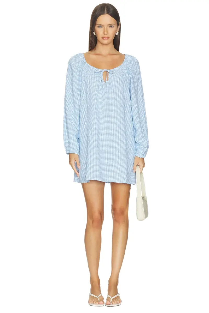Linen Blend Short Dress Linen Blend Short Dress