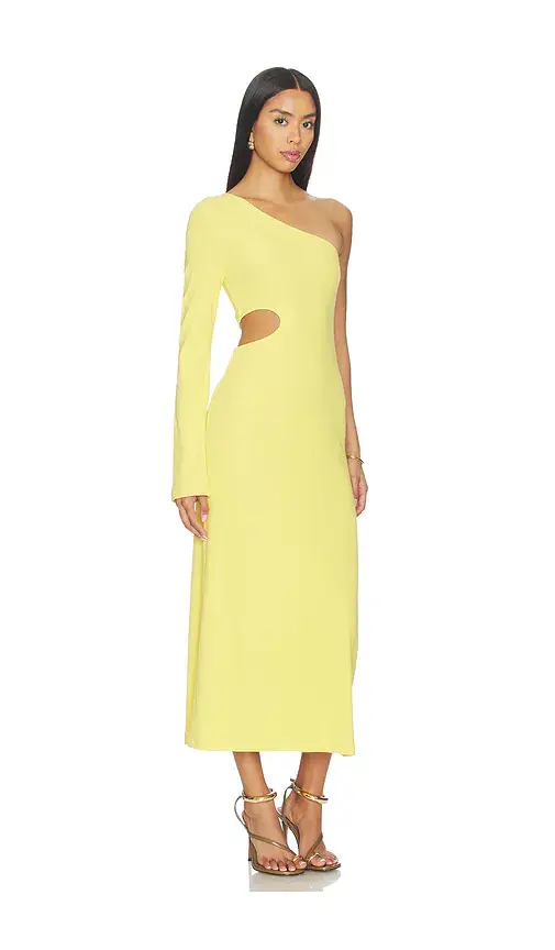 LNA Holden Rib One Shoulder Dress | Thumbnail 2 LNA Holden Rib One Shoulder Dress | Thumbnail 2