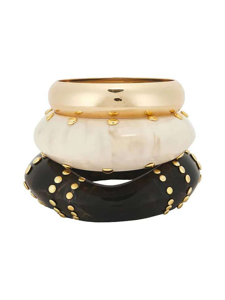 Studded Bangles Set Of 3 Studded Bangles Set Of 3