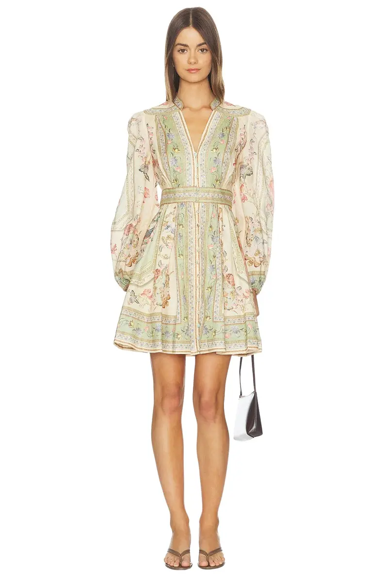 Roselight Plunge Mini Dress