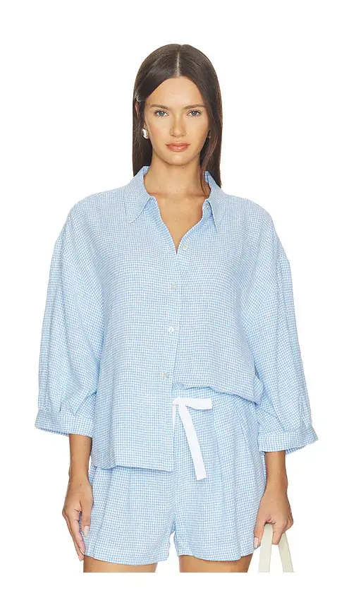 Eberjey Linen Blend Relaxed Sleeve Top | Image 1 Eberjey Linen Blend Relaxed Sleeve Top | Image 1