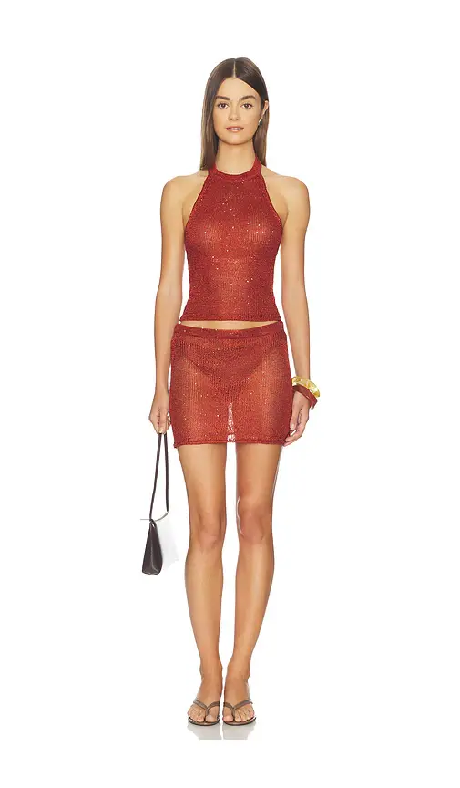 superdown Fifer Crochet Mini Skirt Set | Image 1 superdown Fifer Crochet Mini Skirt Set | Image 1