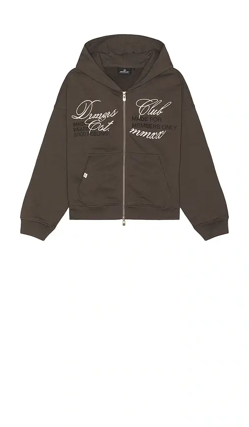 DRMERS CLUB Cursive Zip Up Hoodie | Thumbnail 4