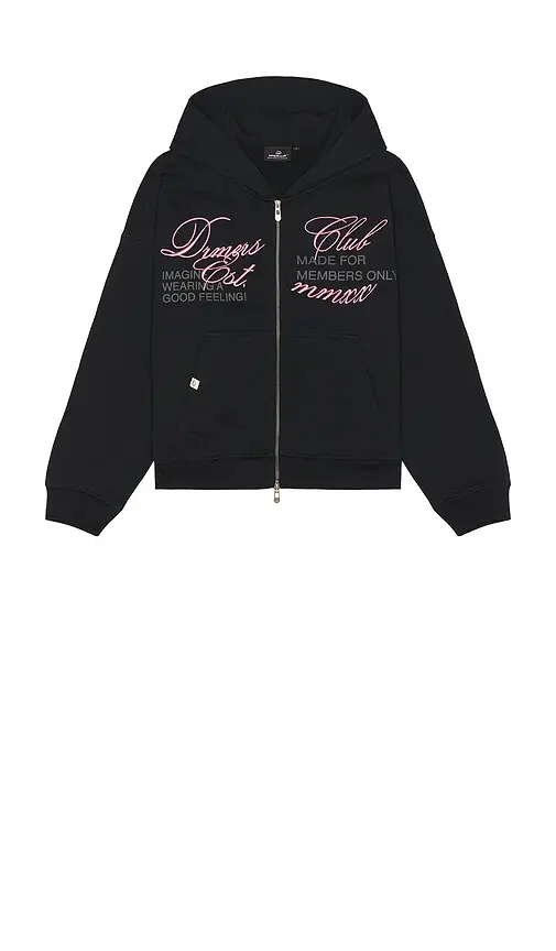 DRMERS CLUB Cursive Zip Up Hoodie | Thumbnail 4