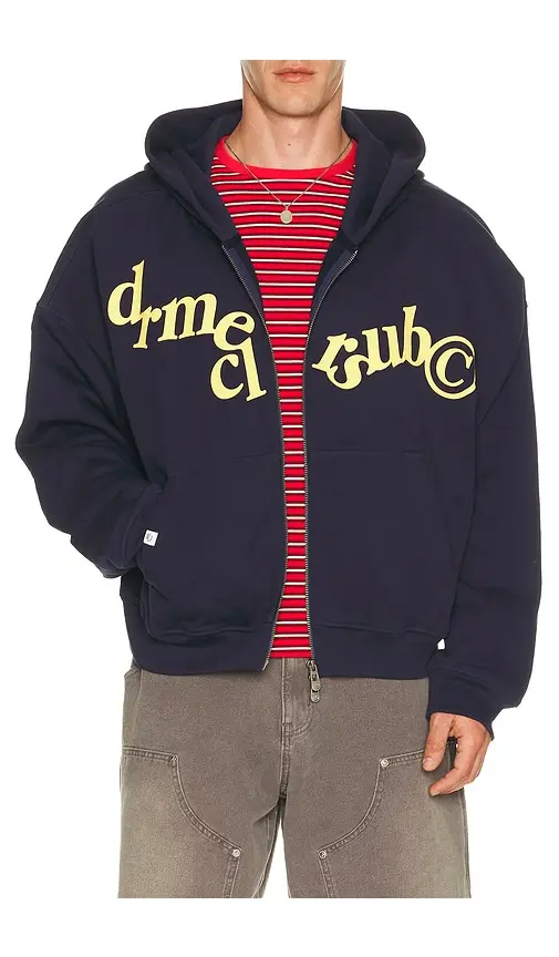 DRMERS CLUB Hanging Letters Zip Up Hoodie | Image 1 DRMERS CLUB Hanging Letters Zip Up Hoodie | Image 1