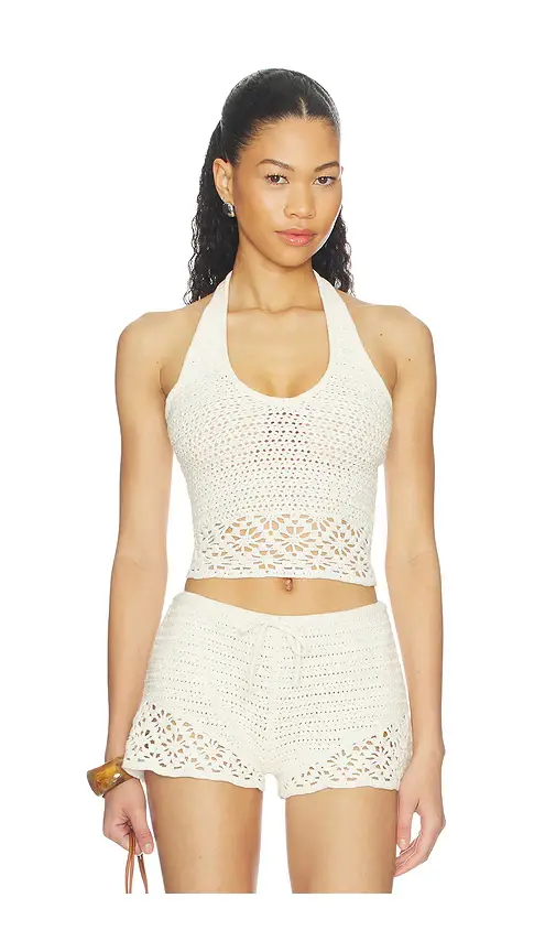 Tularosa Carrissa Crochet Halter Top | Image 1 Tularosa Carrissa Crochet Halter Top | Image 1