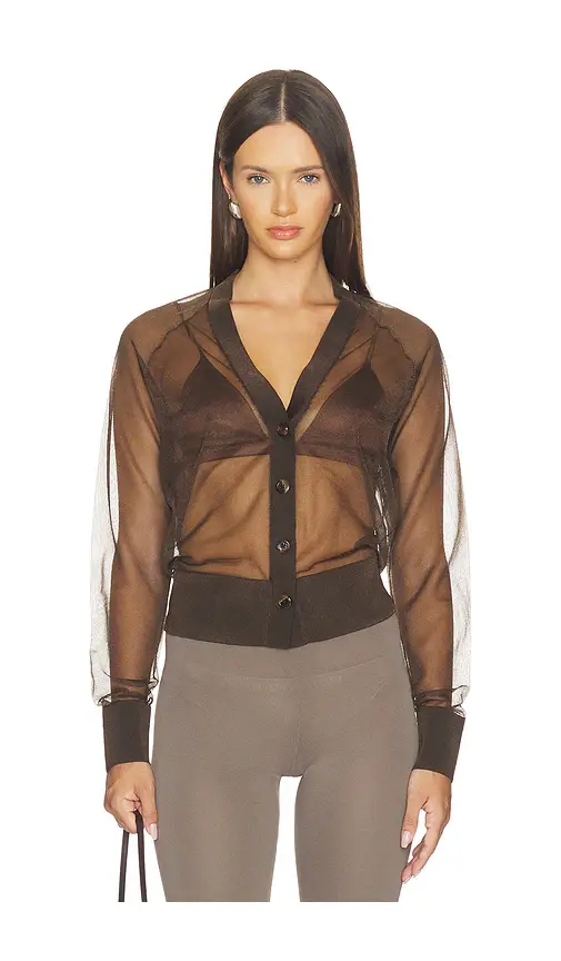 RENGGLI Sheer Knit Cardigan | Image 1 RENGGLI Sheer Knit Cardigan | Image 1