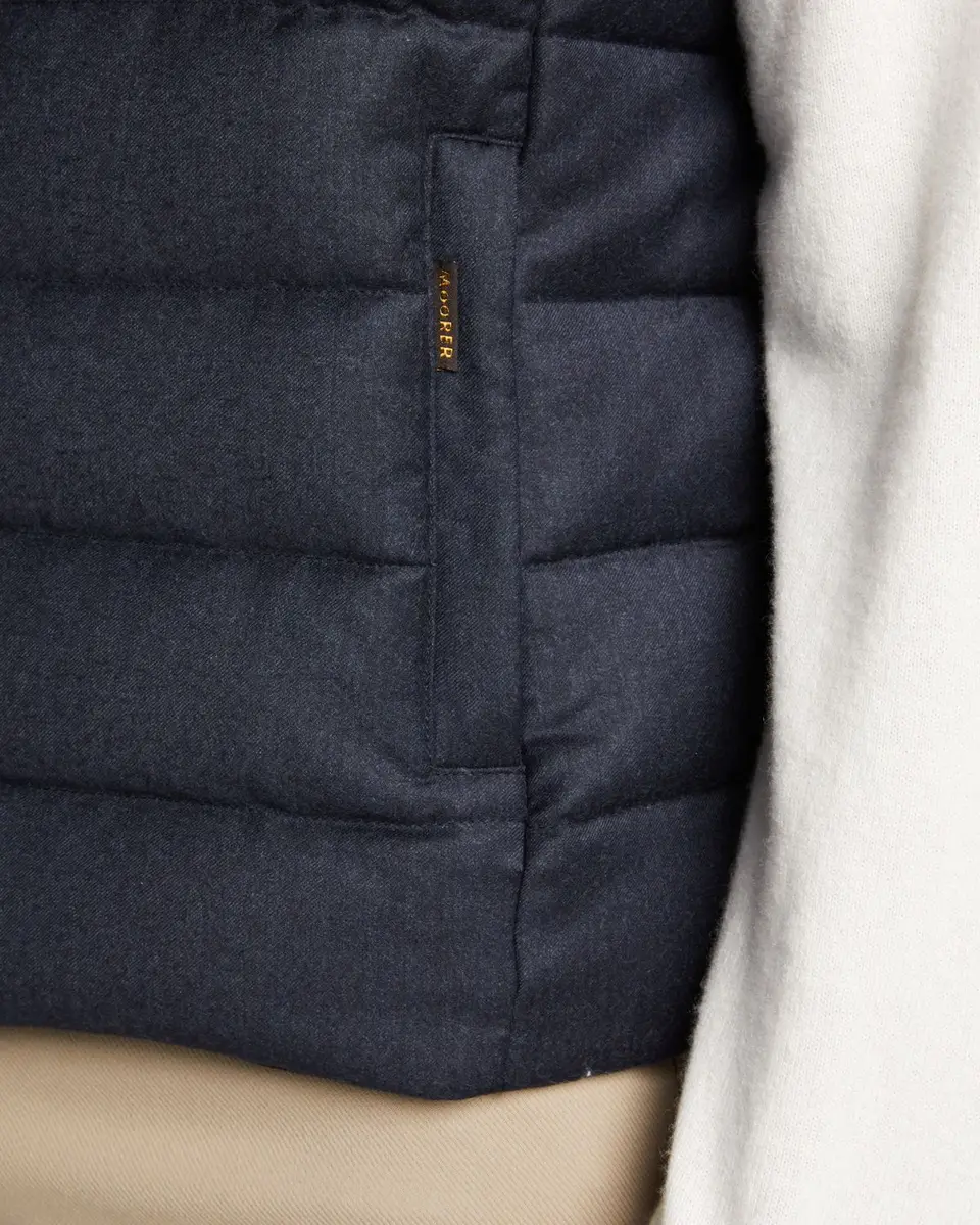 Moorer Men's Flannel Down Vest | Thumbnail 5