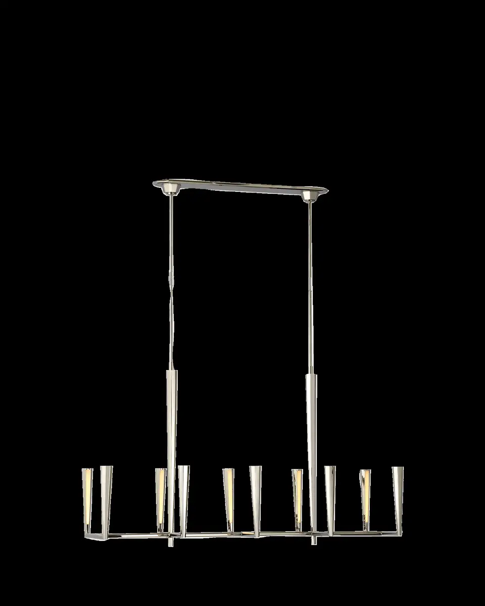 Visual Comfort Signature Galahad Large Linear Chandelier By Thomas O'Brien | Thumbnail 2 Visual Comfort Signature Galahad Large Linear Chandelier By Thomas O'Brien | Thumbnail 2