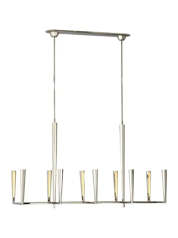 Visual Comfort Signature Galahad Large Linear Chandelier By Thomas O'Brien