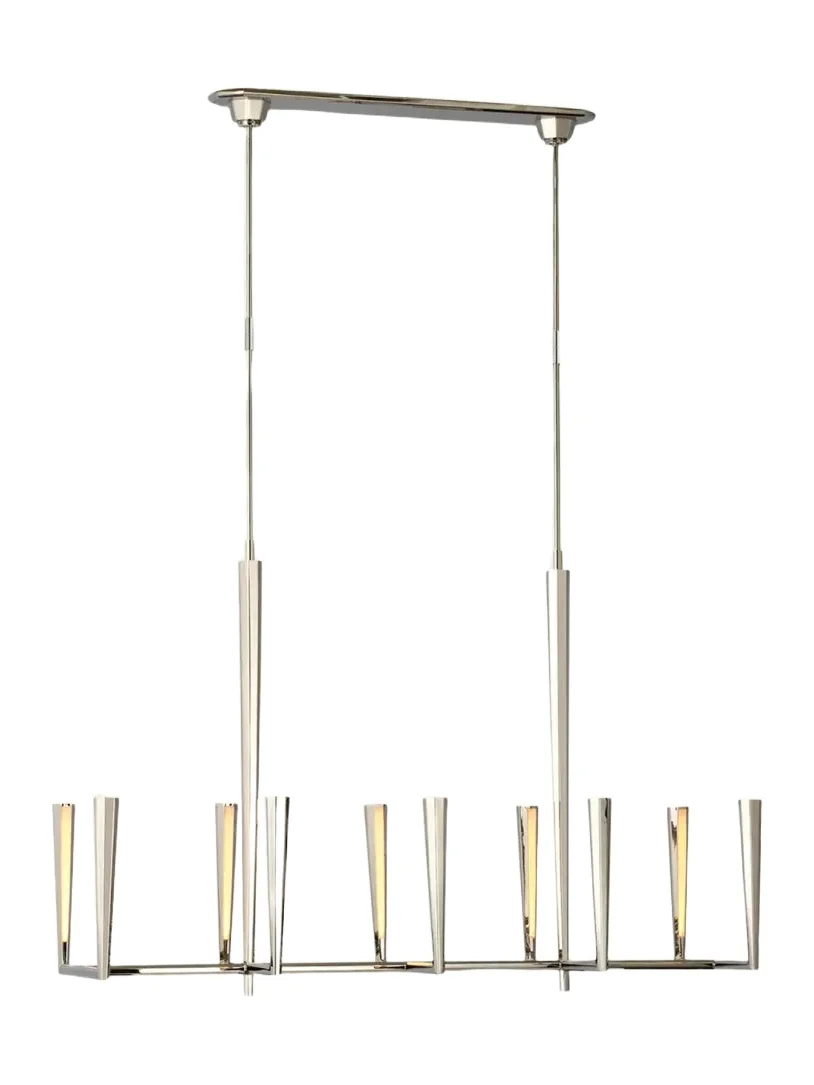 Visual Comfort Signature Galahad Large Linear Chandelier By Thomas O'Brien