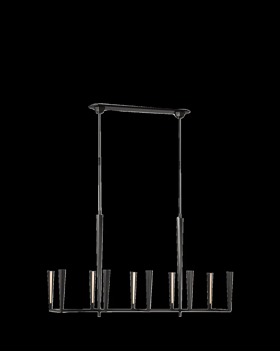 Visual Comfort Signature Galahad Large Linear Chandelier By Thomas O'Brien | Thumbnail 2 Visual Comfort Signature Galahad Large Linear Chandelier By Thomas O'Brien | Thumbnail 2