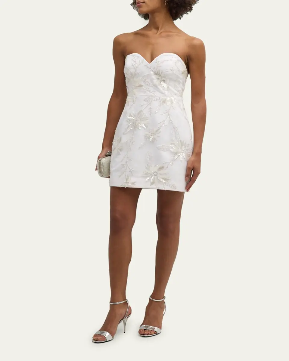 Milly Ronni Strapless Bead & Sequin Mini Dress | Thumbnail 2 Milly Ronni Strapless Bead & Sequin Mini Dress | Thumbnail 2