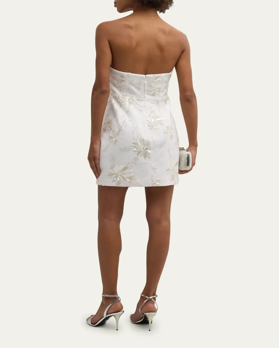 Milly Ronni Strapless Bead & Sequin Mini Dress | Thumbnail 3 Milly Ronni Strapless Bead & Sequin Mini Dress | Thumbnail 3
