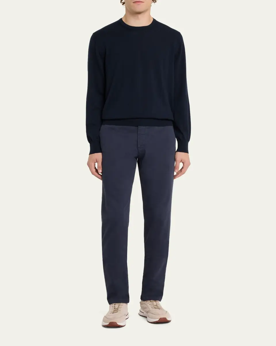 Loro Piana Men's Girocollo Cash Light Crewneck Sweater | Thumbnail 2