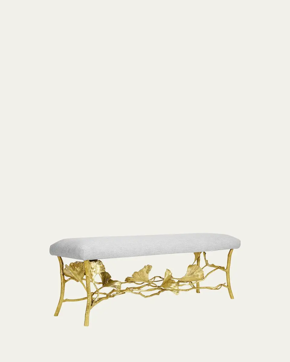 Michael Aram Golden Ginkgo Bench | Thumbnail 2 Michael Aram Golden Ginkgo Bench | Thumbnail 2