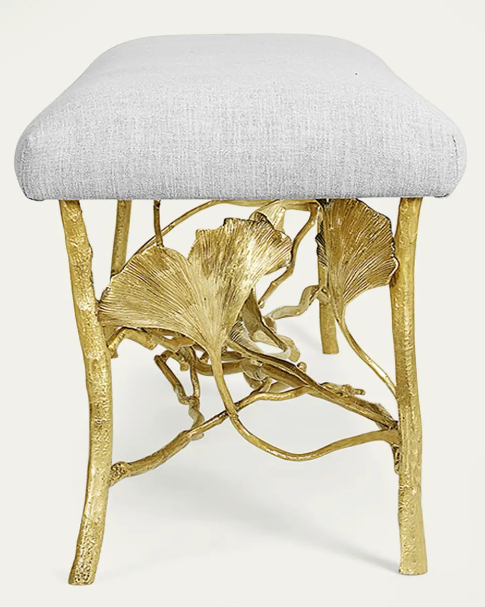 Michael Aram Golden Ginkgo Bench | Thumbnail 5 Michael Aram Golden Ginkgo Bench | Thumbnail 5