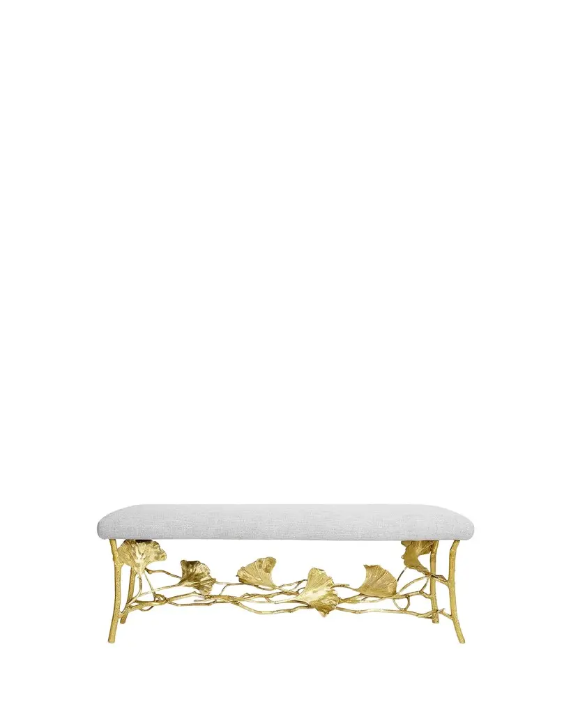 Michael Aram Golden Ginkgo Bench