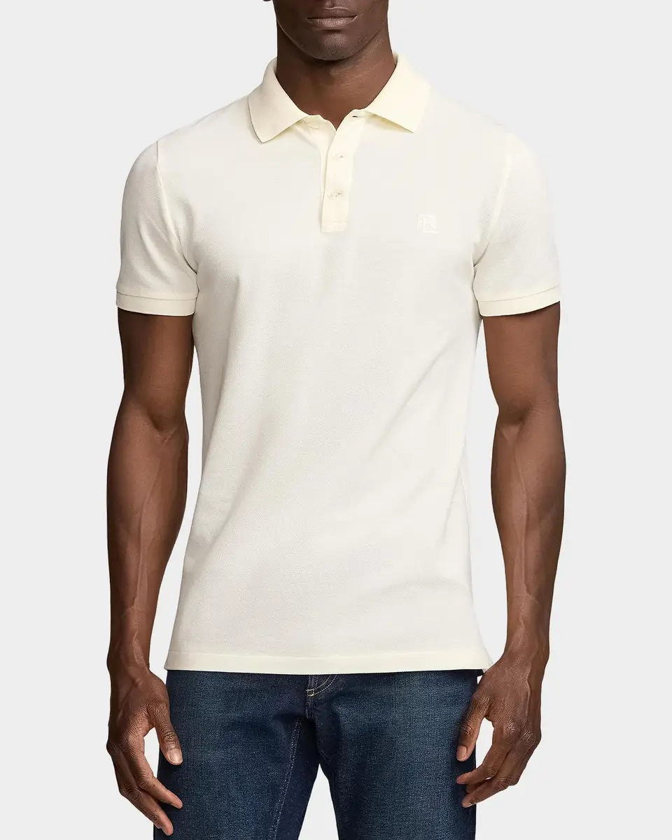 Ralph Lauren Purple Label Men's Custom Slim Fit Piqué Polo Shirt | Thumbnail 4 Ralph Lauren Purple Label Men's Custom Slim Fit Piqué Polo Shirt | Thumbnail 4
