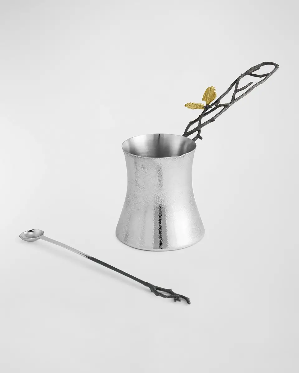 Michael Aram Butterfly Ginkgo Large Coffee Pot with Spoon | Thumbnail 2 Michael Aram Butterfly Ginkgo Large Coffee Pot with Spoon | Thumbnail 2