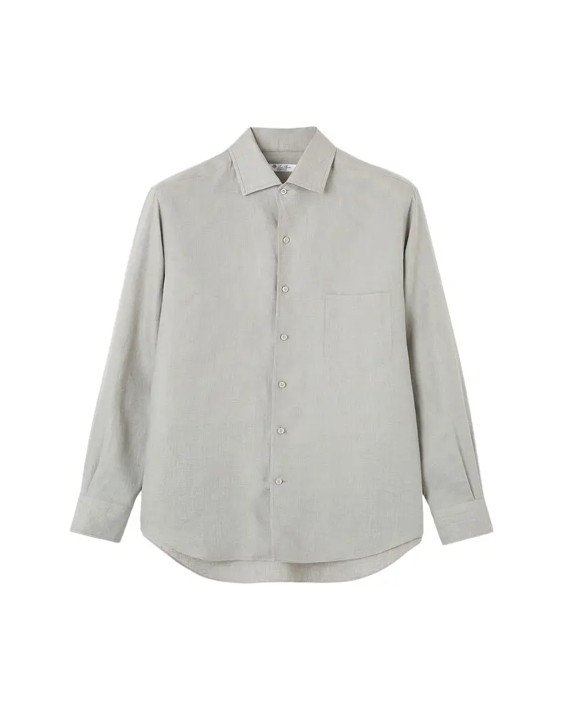 Loro Piana Men's Andre Long-Sleeve Linen Shirt | Image 1 Loro Piana Men's Andre Long-Sleeve Linen Shirt | Image 1