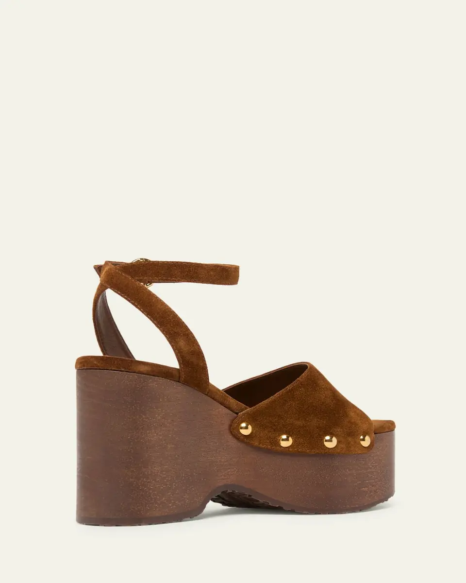 Gianvito Rossi Suede Ankle-Strap Platform Sandals | Thumbnail 4 Gianvito Rossi Suede Ankle-Strap Platform Sandals | Thumbnail 4