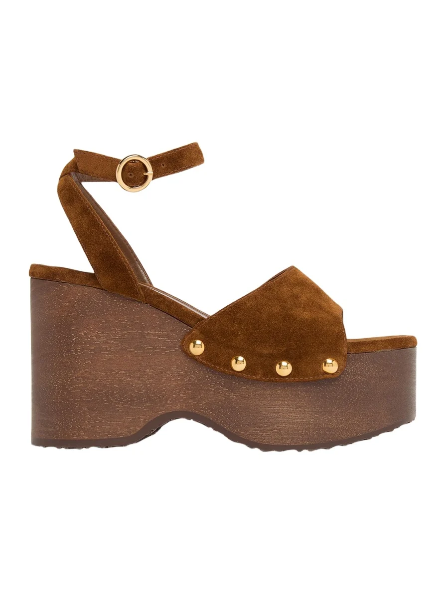 Suede Ankle-Strap Platform Sandals Suede Ankle-Strap Platform Sandals