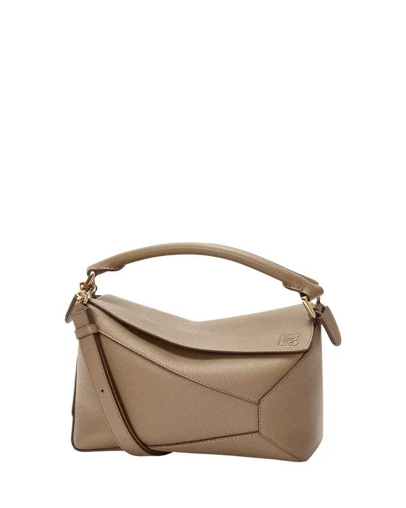 Loewe Puzzle Edge Small Top-Handle Bag in Grain Leather | Image 1 Loewe Puzzle Edge Small Top-Handle Bag in Grain Leather | Image 1
