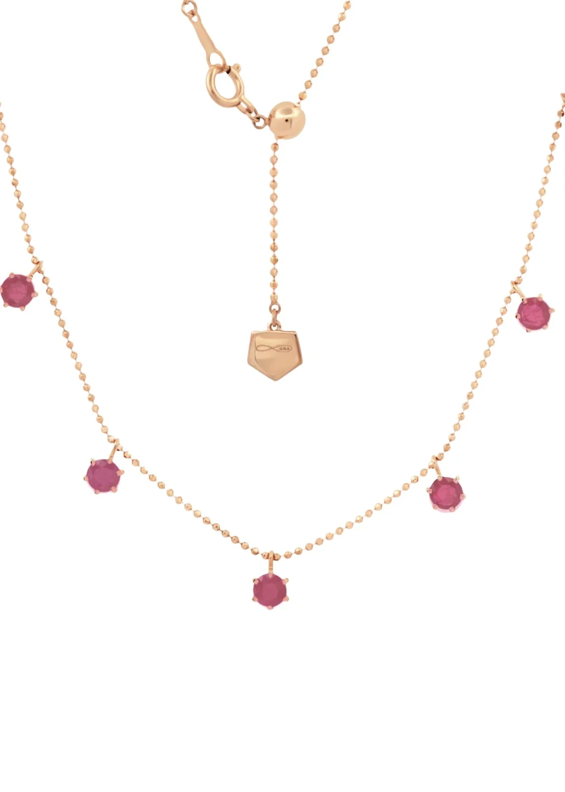 18K Pink Sapphire Floating Necklace, 2.0tcw