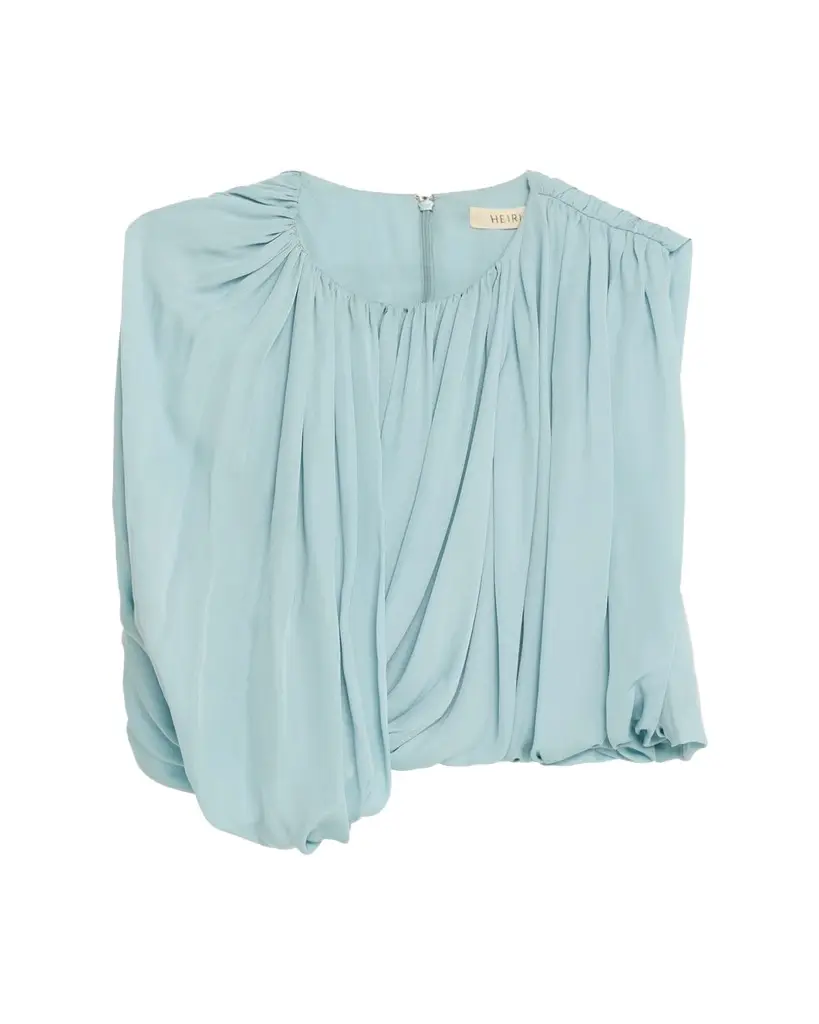 Heirlome Marie Draped Silk Georgette Crop Top | Image 1 Heirlome Marie Draped Silk Georgette Crop Top | Image 1