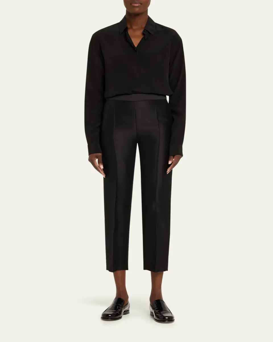 Adam Lippes Mika Cropped Straight-Leg Pants | Thumbnail 2