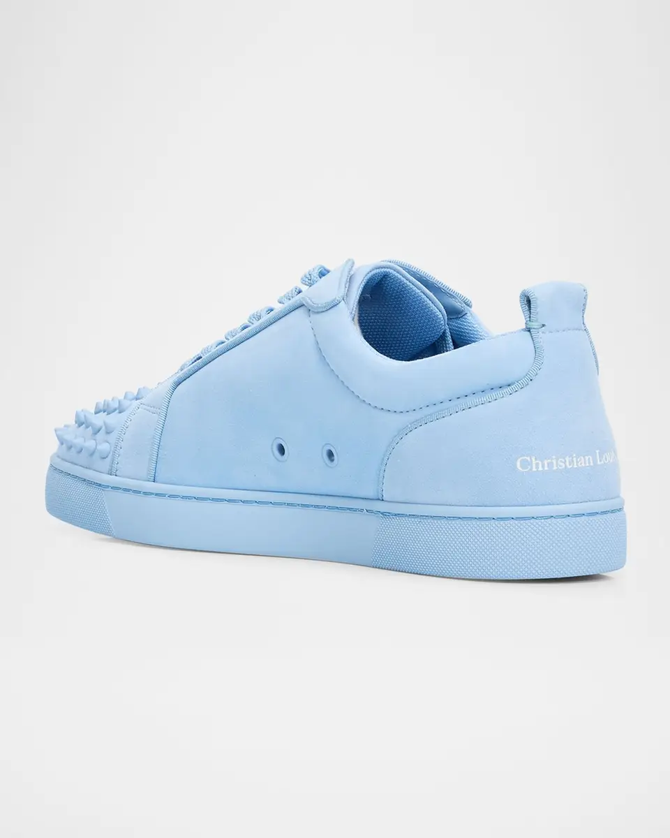 Christian Louboutin Men's Louis Jr Spikes Suede Low-Top Sneakers | Thumbnail 4