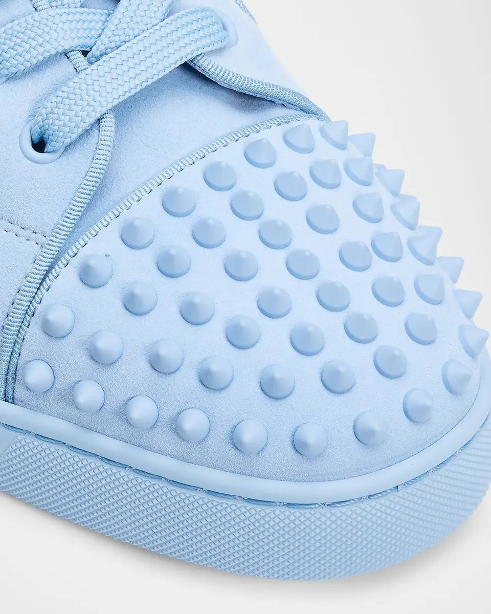 Christian Louboutin Men's Louis Jr Spikes Suede Low-Top Sneakers | Thumbnail 5