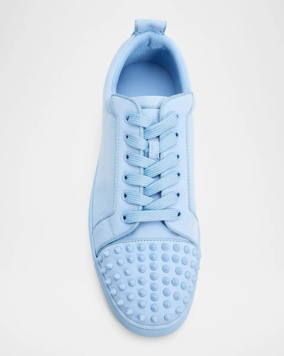 Christian Louboutin Men's Louis Jr Spikes Suede Low-Top Sneakers | Thumbnail 6