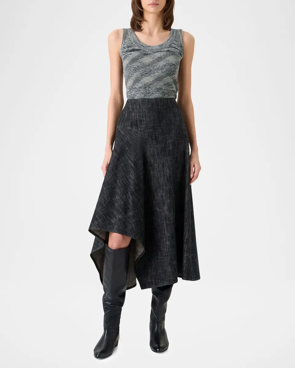 Akris punto Scoop-Neck Space Dye Merino Wool Rib Tank Top | Thumbnail 2 Akris punto Scoop-Neck Space Dye Merino Wool Rib Tank Top | Thumbnail 2