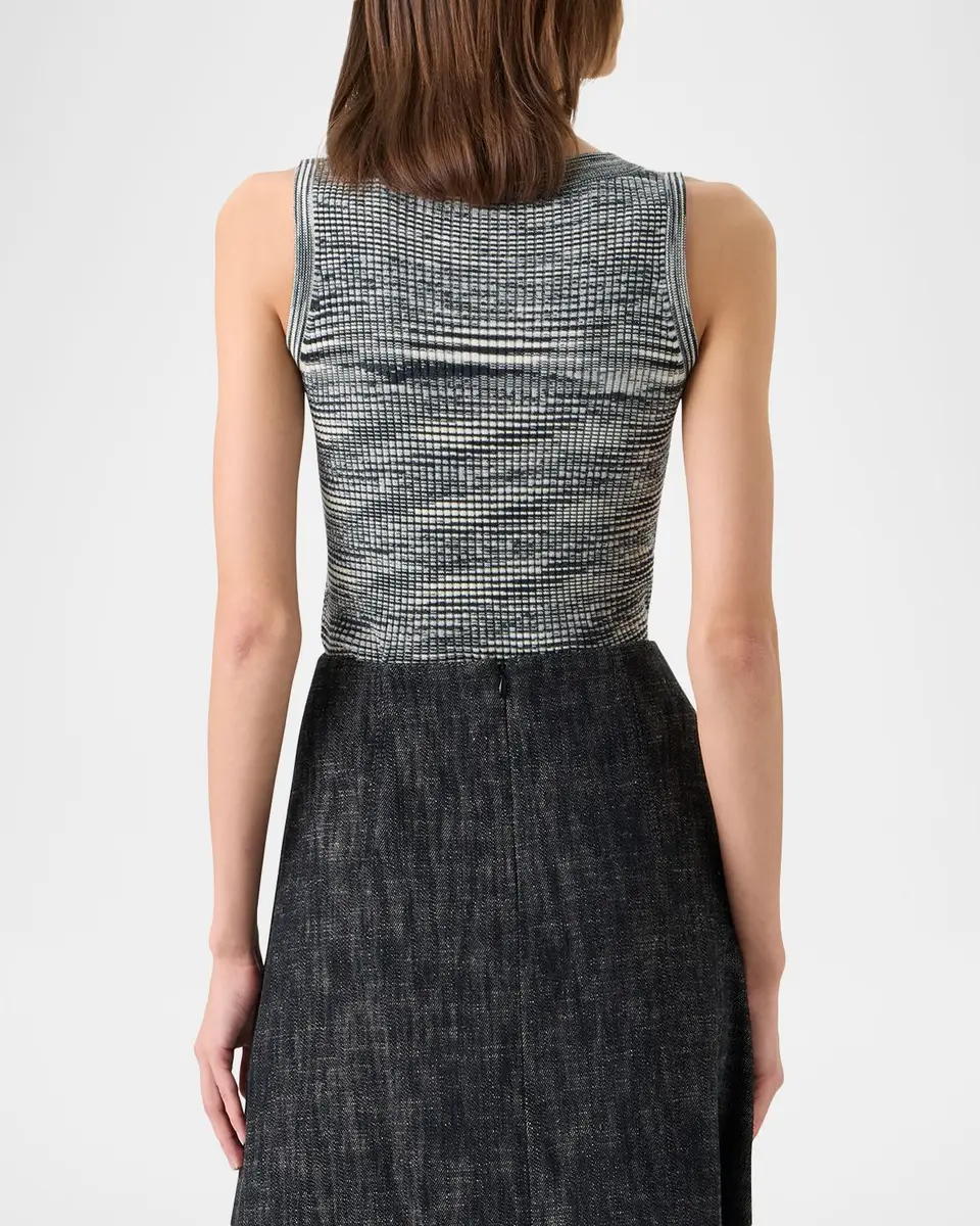 Akris punto Scoop-Neck Space Dye Merino Wool Rib Tank Top | Thumbnail 3 Akris punto Scoop-Neck Space Dye Merino Wool Rib Tank Top | Thumbnail 3