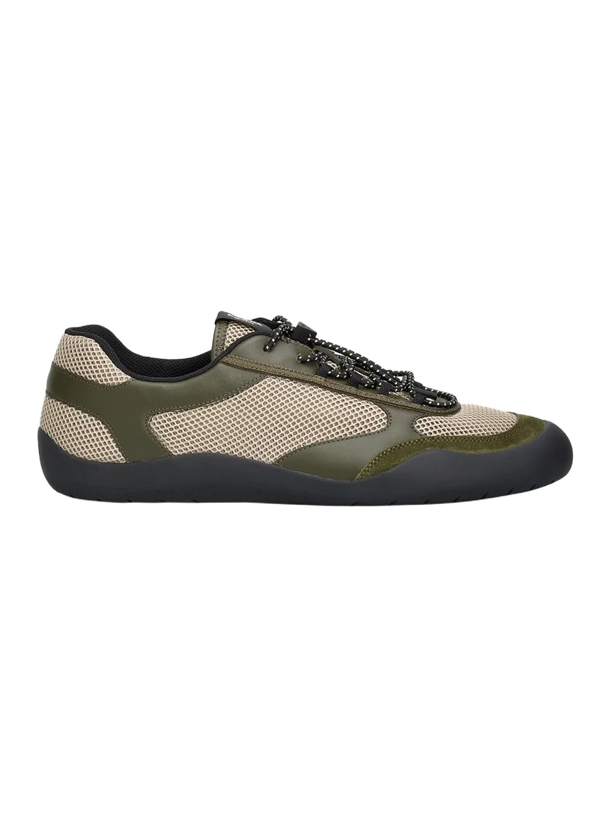 Prada Men's Speedrock Leather and Mesh Sneakers