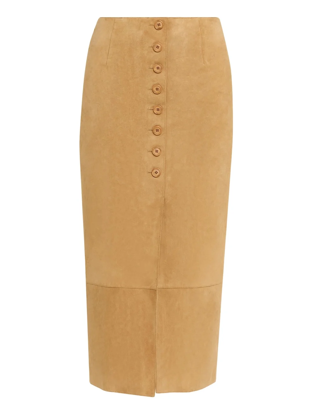 Suede Button-Front Midi Skirt Suede Button-Front Midi Skirt