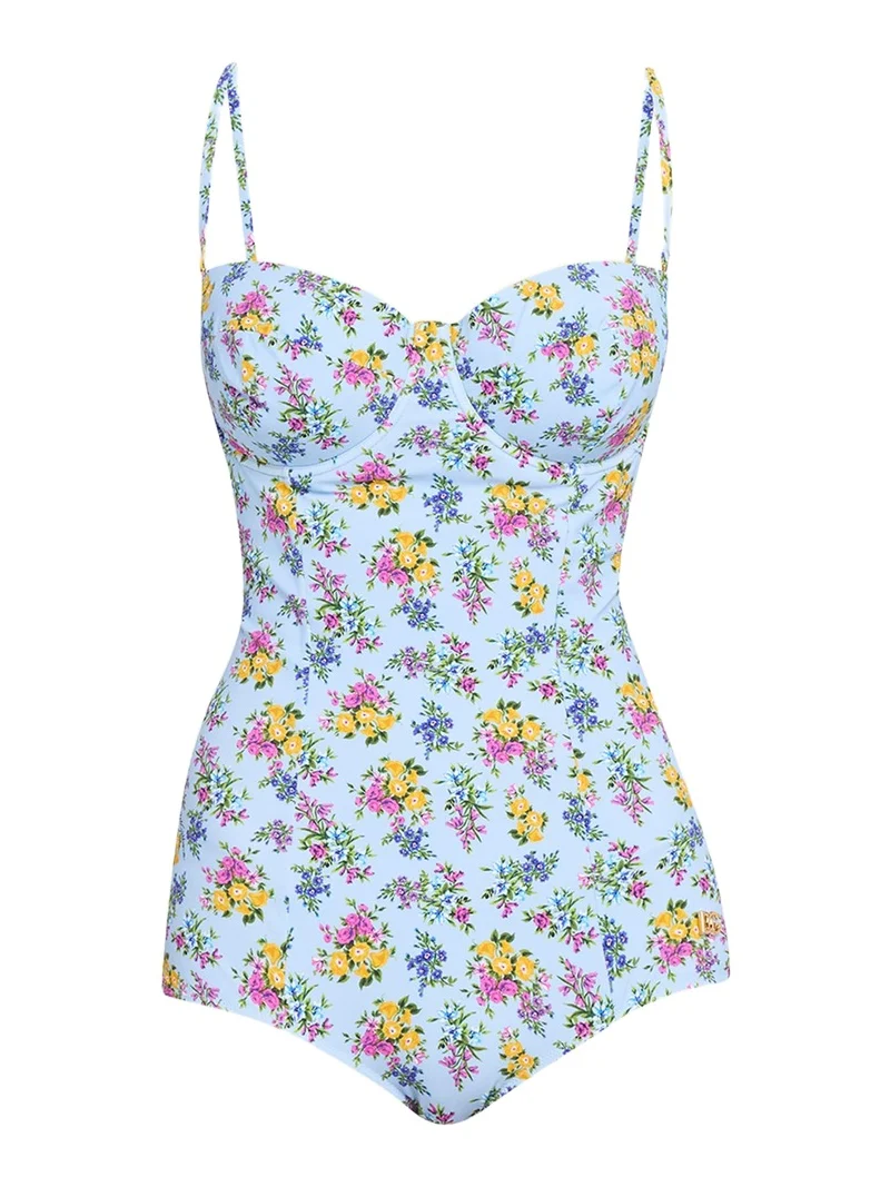 Floral Balconette One-Piece Swimsuit Floral Balconette One-Piece Swimsuit