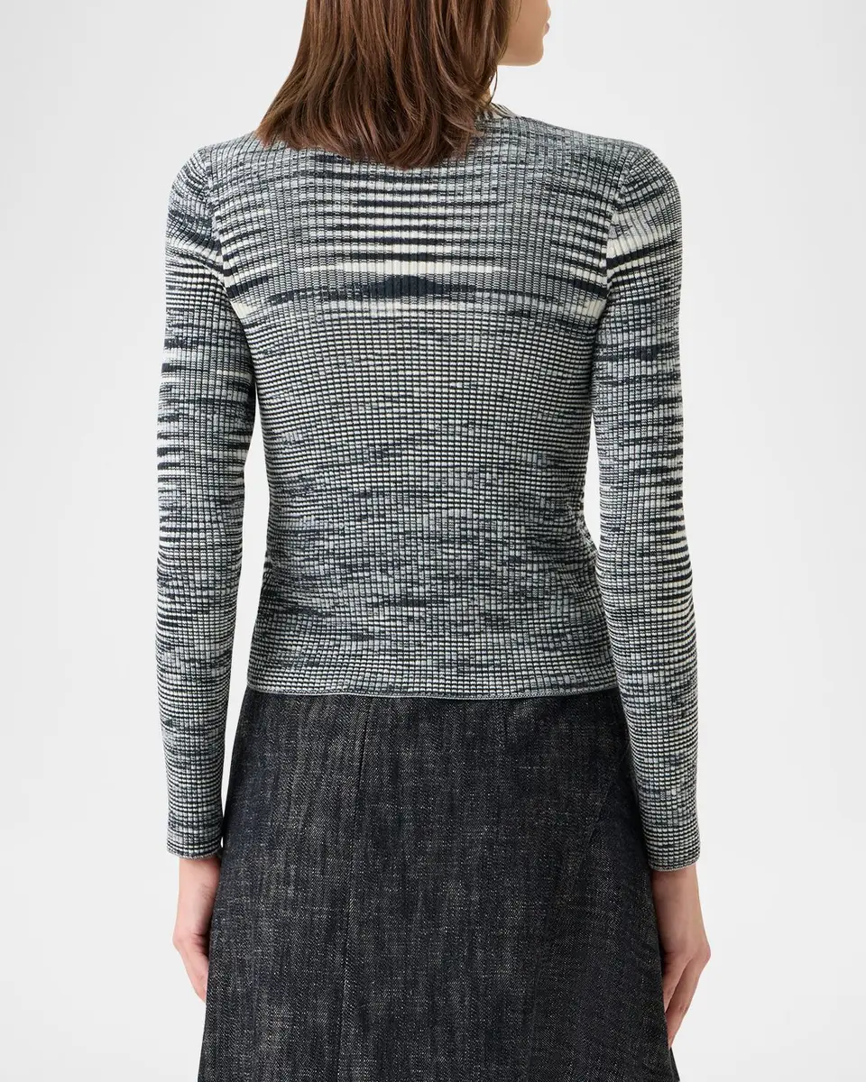 Akris punto Space Dye Ribbed Merino Cardigan | Thumbnail 3 Akris punto Space Dye Ribbed Merino Cardigan | Thumbnail 3
