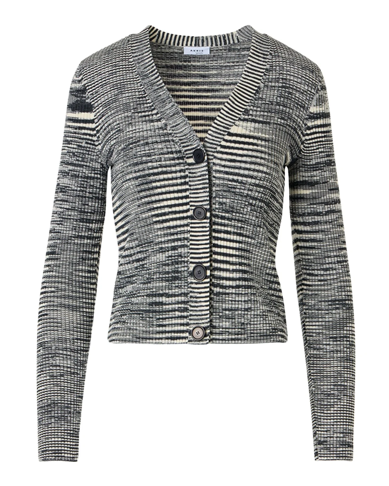 Akris punto Space Dye Ribbed Merino Cardigan