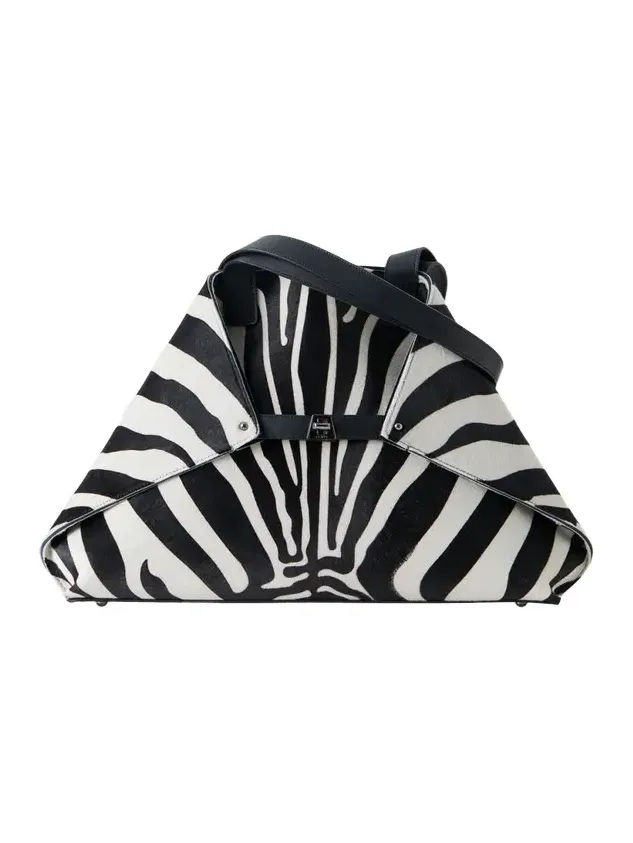 Ai Medium Zebra-Print Top-Handle Tote Bag Ai Medium Zebra-Print Top-Handle Tote Bag