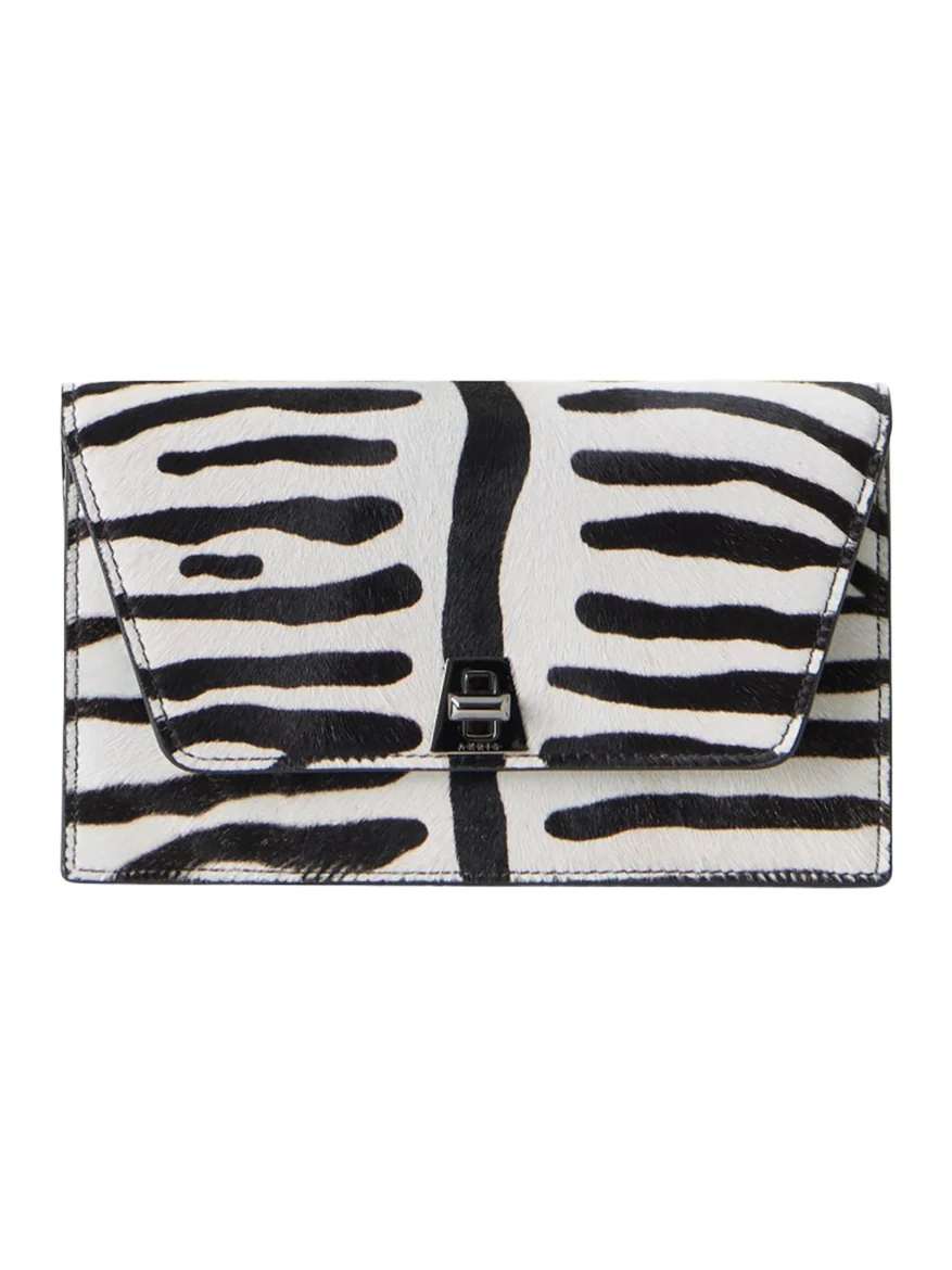 Zebra-Print Calf Hair Clutch Bag Zebra-Print Calf Hair Clutch Bag