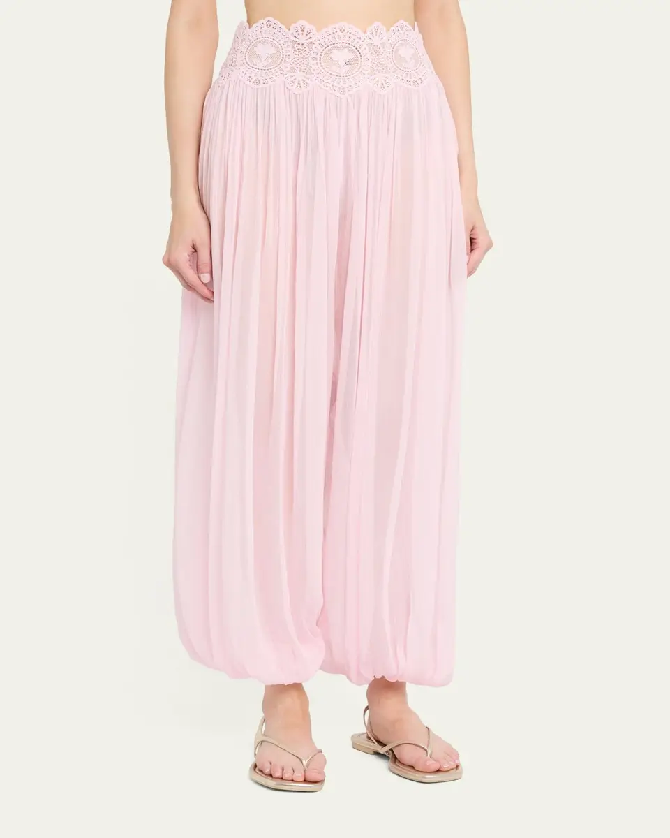 Retrofête Dreamy Chiffon Bubble Pants | Thumbnail 4 Retrofête Dreamy Chiffon Bubble Pants | Thumbnail 4