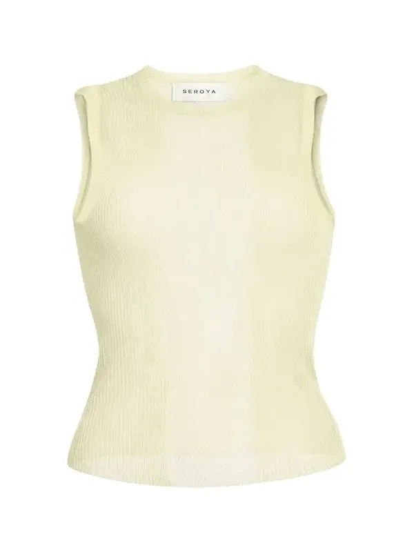 Jori Ribbed Semi-Sheer Tank Top